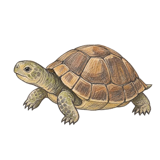 龜主題素描風卡通插圖